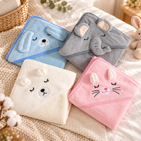 1 Baby Hooded Bath Towel – Soft Toddler Blanket