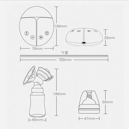 New Electric Double Breast Pump USB BPA Free Breast Pumps Baby Breast Feeding With Nursing Pads and Breast Milk Storage Gift Set