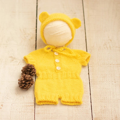 2026 Newborn Bear Romper Photography Props, Handmade Soft Bodysuit for Newborn Props