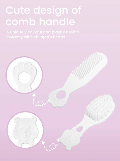 Baby Grooming Kit Baby Care Set BPA Free Cute Design Comb Brush Nail Clippers Scissors Safe Newborn Infant Grooming Tools