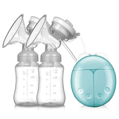 New Electric Double Breast Pump USB BPA Free Breast Pumps Baby Breast Feeding With Nursing Pads and Breast Milk Storage Gift Set