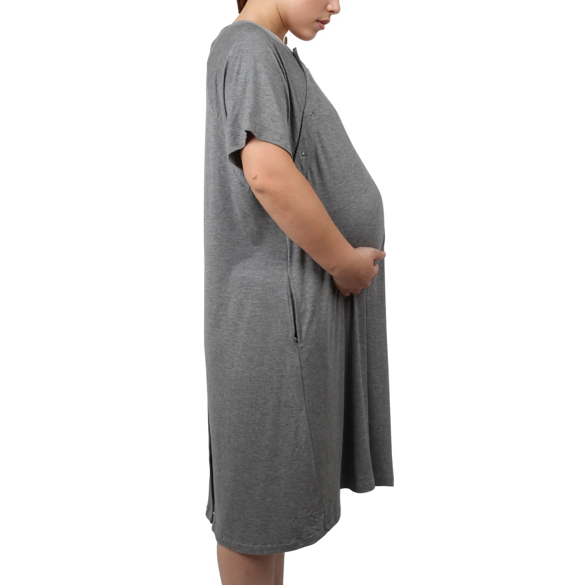 Postpartum Maternity Gown Multifunctional Delivery Gown Sleepwear Breastfeeding Gown Maternity Skirt