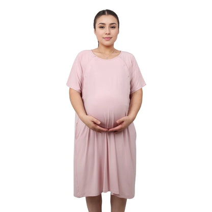 Postpartum Maternity Gown Multifunctional Delivery Gown Sleepwear Breastfeeding Gown Maternity Skirt