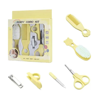 Baby Grooming Kit Baby Care Set BPA Free Cute Design Comb Brush Nail Clippers Scissors Safe Newborn Infant Grooming Tools