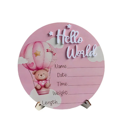 Baby Bear Hot Air Balloon Memorial Plaque Newborn Photography Prop Popular Gift for Expectant Mothers And New Families
