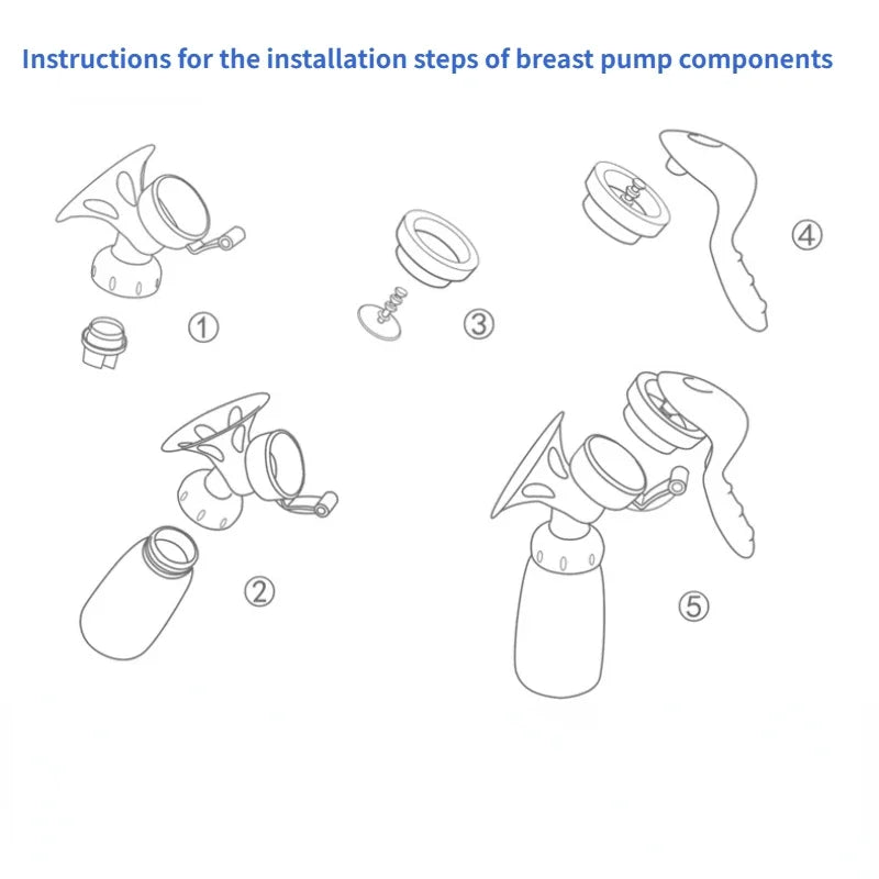 Portable Manual Breast Pumps Postpartum Breast Feeding Painless High Suction Milking Device Bottle and Nipple Baby Accessories