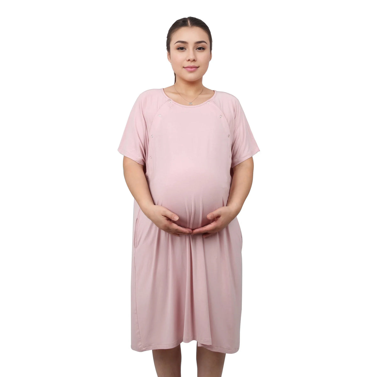 Postpartum Maternity Gown Multifunctional Delivery Gown Sleepwear Breastfeeding Gown Maternity Skirt