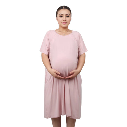Postpartum Maternity Gown Multifunctional Delivery Gown Sleepwear Breastfeeding Gown Maternity Skirt